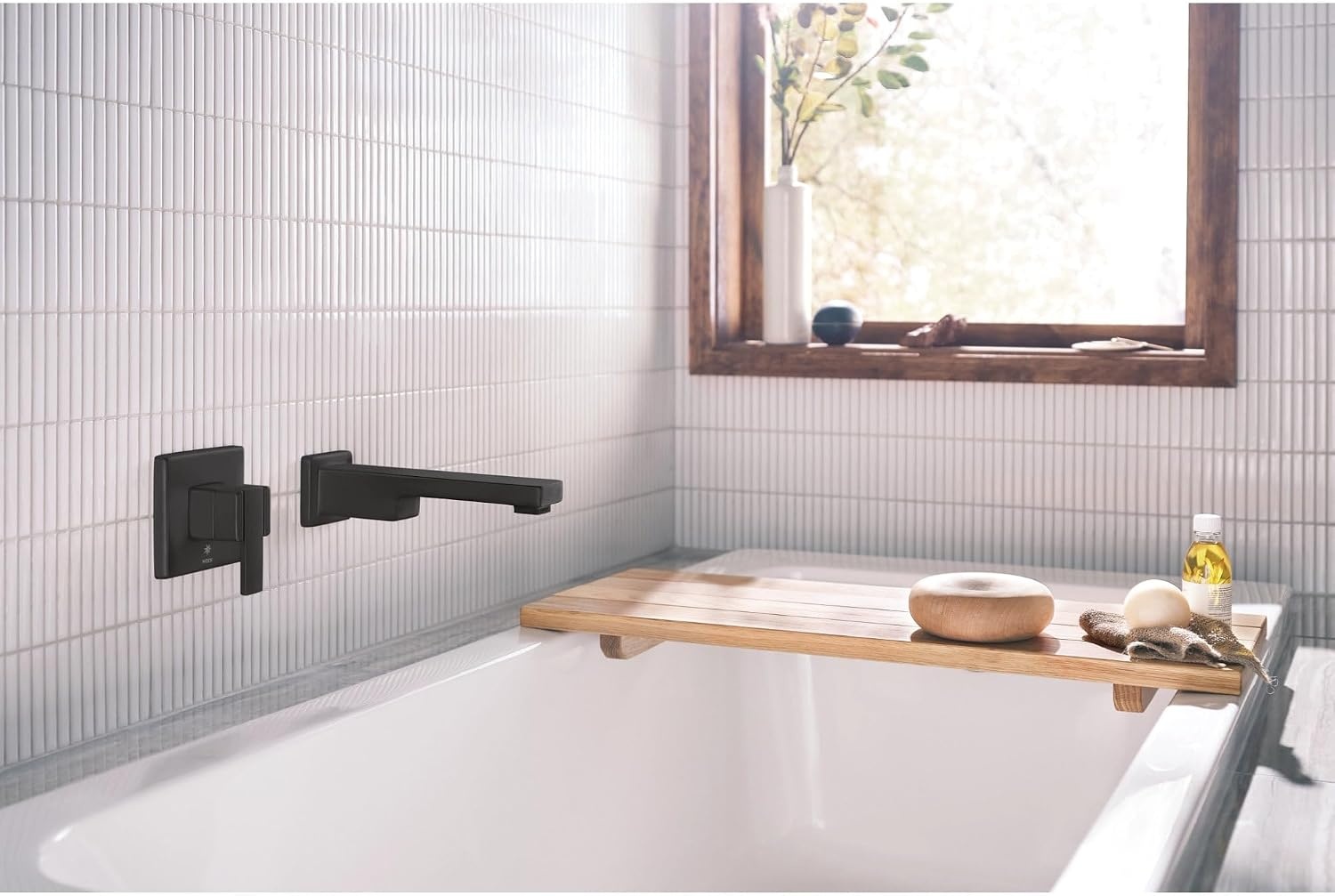 image:image90 Degree Chrome Single Handle Wall Mount Tub Filler High Flow Tub Faucet with 10 Spout Reach WTS911