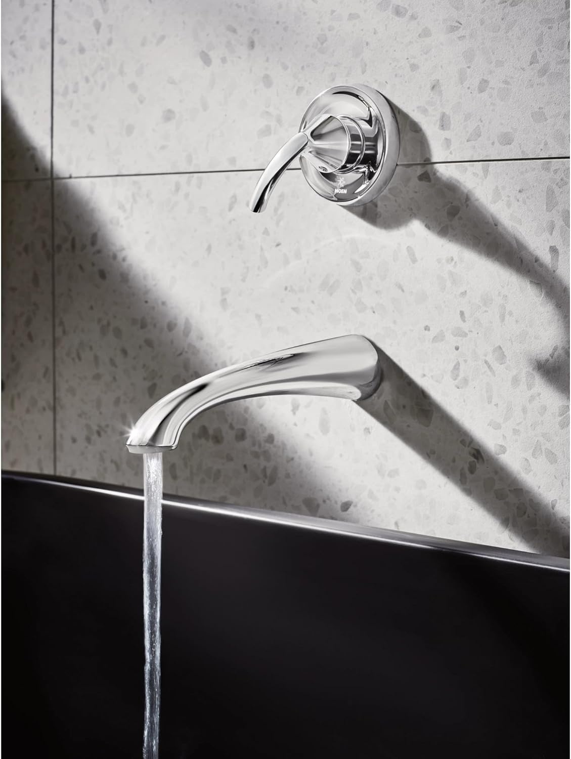 image:imageGlyde Matte Black Single Handle Wall Mount Tub Filler High Flow Tub Faucet with 10 Spout Reach WT371BLOil Rubbed Bronze