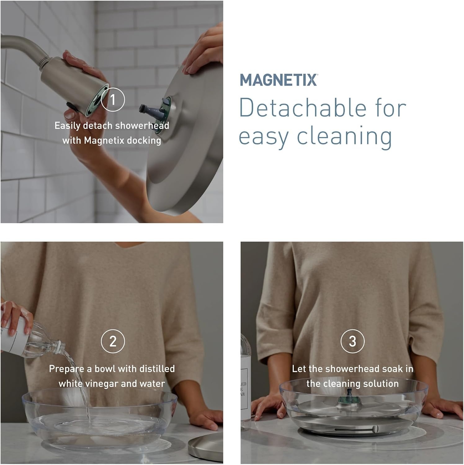 image:imageMoen 220R2EPSRN Verso 9Inch Rain Shower Head with Infiniti Dial and Magnetix Docking 175 GPM EcoPerformance Spot Resist Brushed NickelSpot Resist Nickel