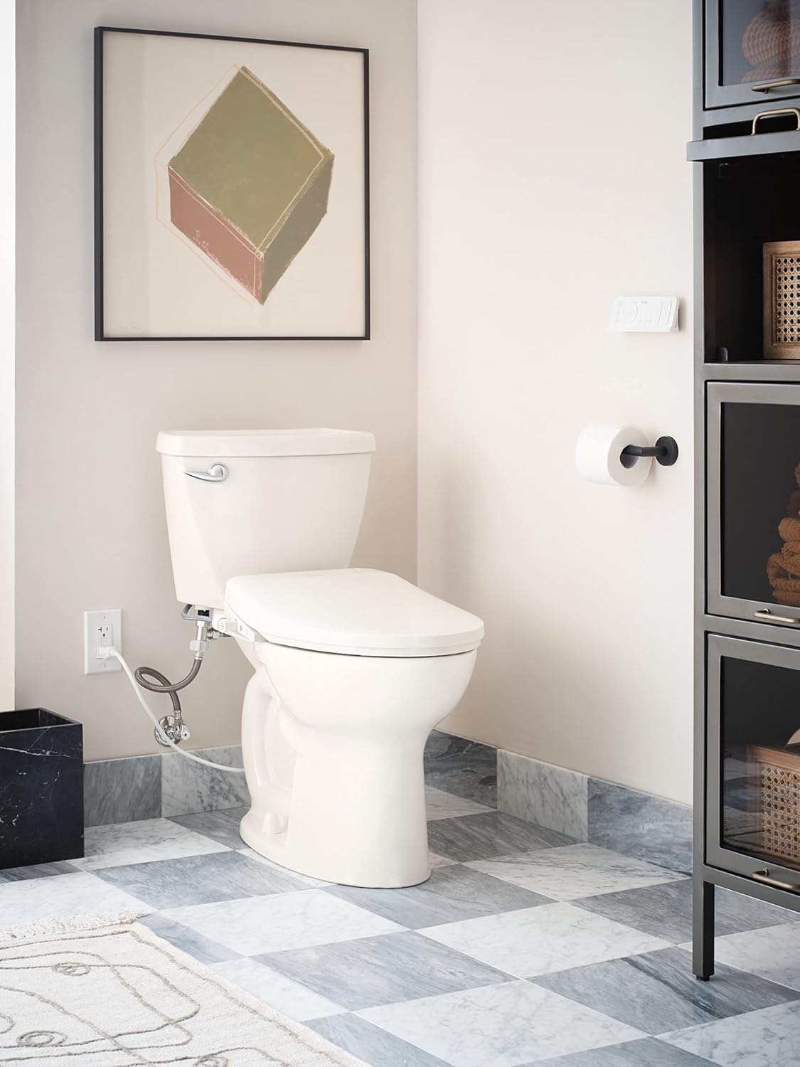 image:imageMoen 3Series Biscuit Standard Electronic Bidet Seat with Remote Control for Elongated Toilets Electrical Outlet Required EB1500EBS