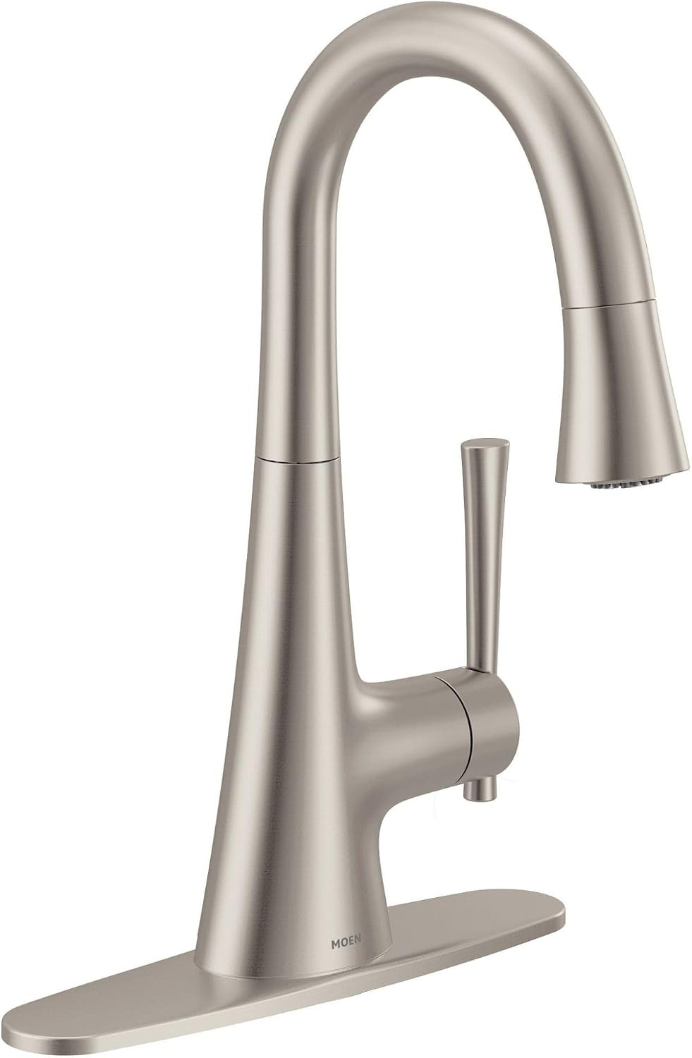 image:imageMoen 6126BL Kurv Collection OneHandle Pulldown Bar Faucet with Power Clean Featuring Reflex Matte BlackStainless