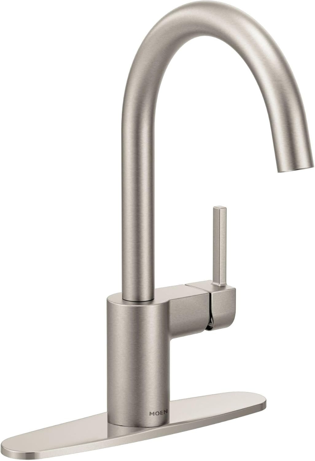 image:imageMoen 7365 Align OneHandle HighArc Modern Kitchen Faucet ChromeSpot Resist Stainless