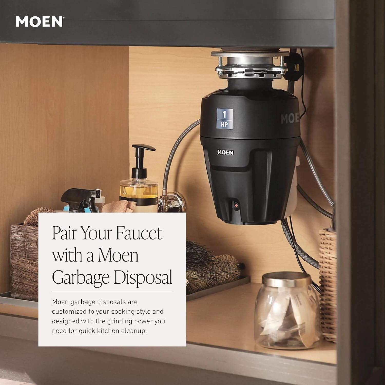 image:imageMoen 7402EW Riley Touchless Pulldown Kitchen Faucet Chrome MotionSense Wave control touchless operation Power Clean technology pulldown spray head chrome finish