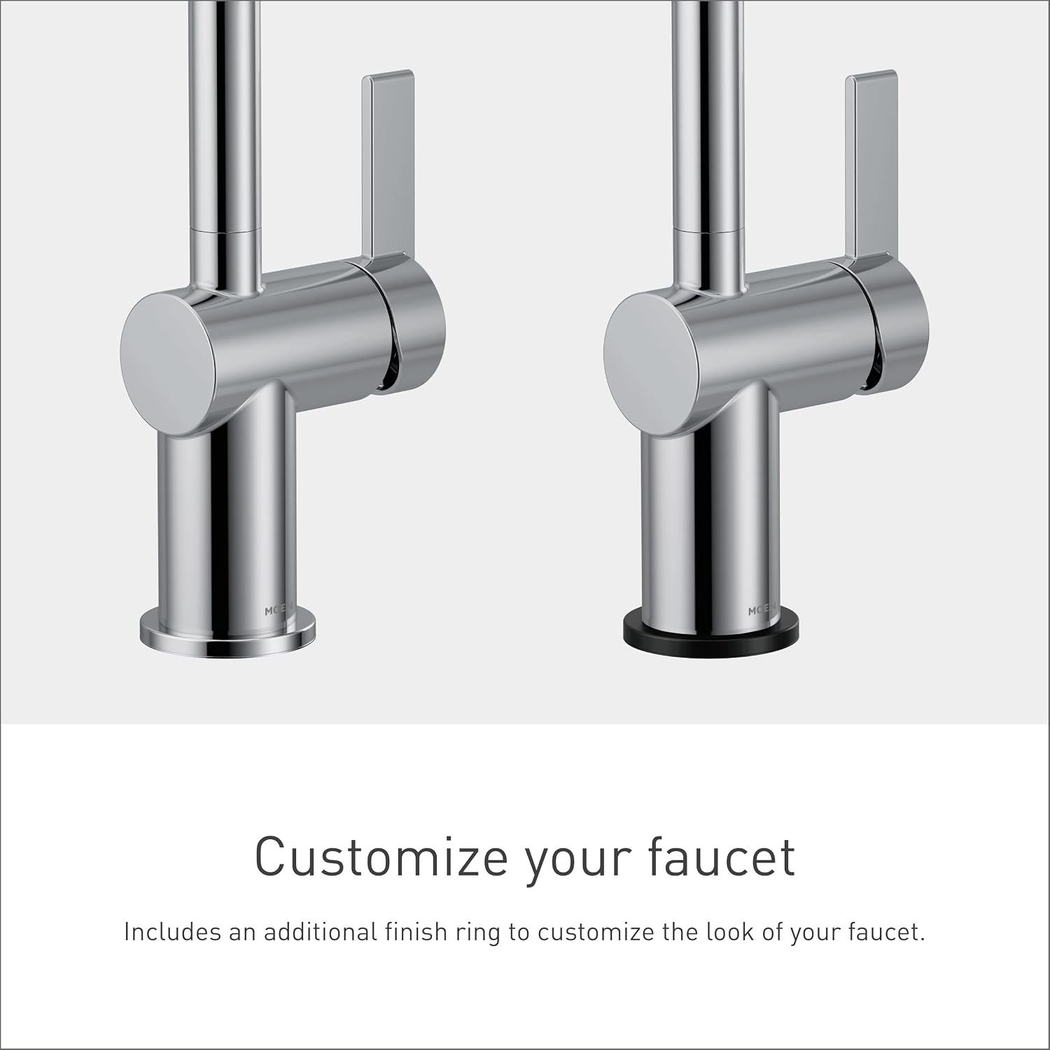 image:imageMoen 7622BL CIA Pulldown Kitchen Faucet with Power Boost Includes Optional Chrome and Brushed Gold Accents Matte Black withChrome