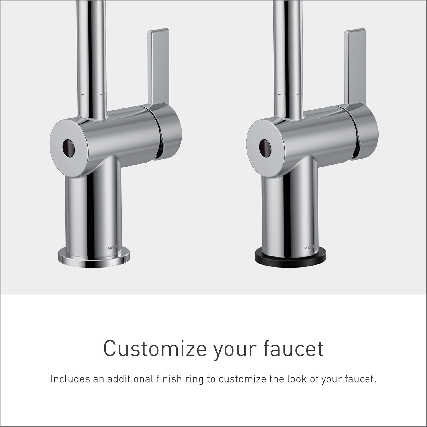 image:imageMoen 7622BL CIA Pulldown Kitchen Faucet with Power Boost Includes Optional Chrome and Brushed Gold Accents Matte Black withChrome