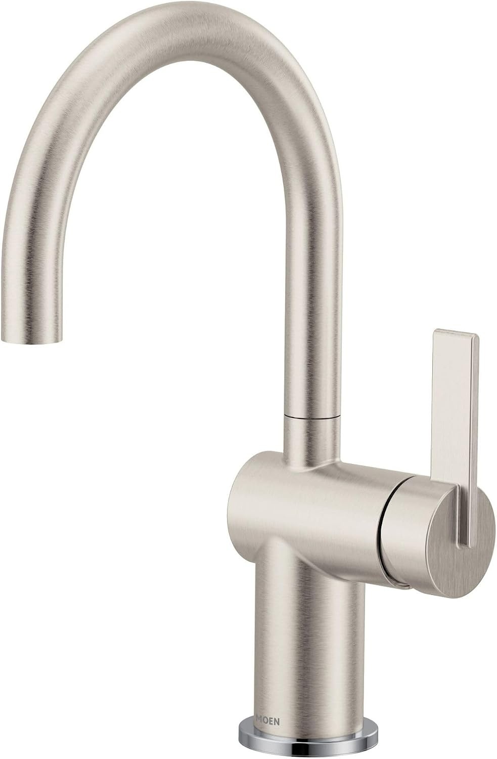 image:imageMoen 7622BL CIA Pulldown Kitchen Faucet with Power Boost Includes Optional Chrome and Brushed Gold Accents Matte Black withSpot Resist Stainless