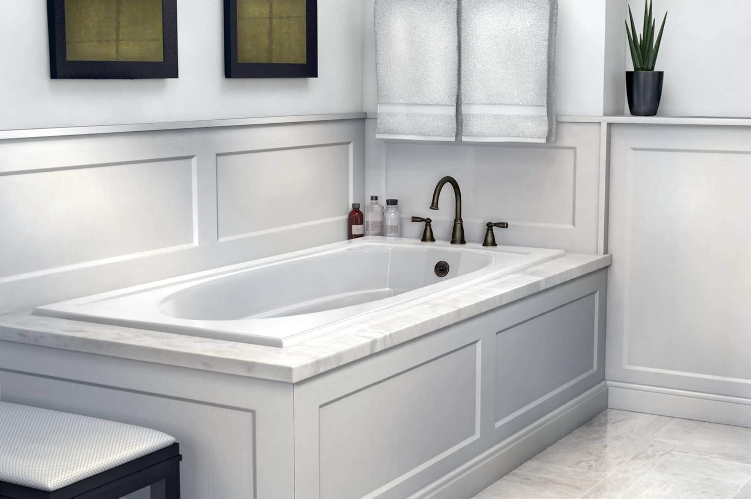 image:imageMoen 86924BRB Deck Mounted Roman Tub Faucet Trim from the Banbury Collection Mediterranean Bronze