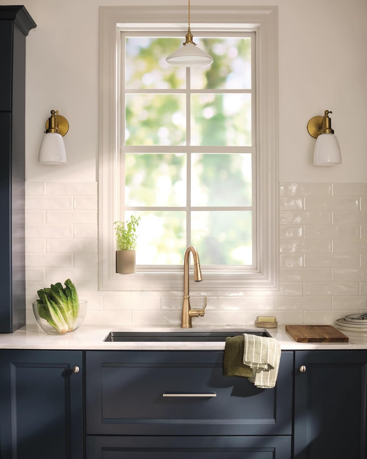image:imageMoen 87071BZG Nolia OneHandle PullDown Kitchen Faucet with Power Boost Soap Dispenser Included High Arc 1 or 3 Hole Installation Brushed GoldBronzed Gold