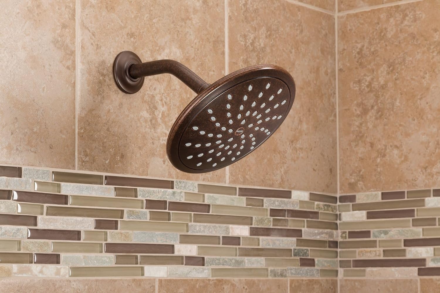 image:imageMoen 8Inch Fixed EcoPerformance Rainshower Showerhead Matte Black 6345EPBLOil Rubbed Bronze