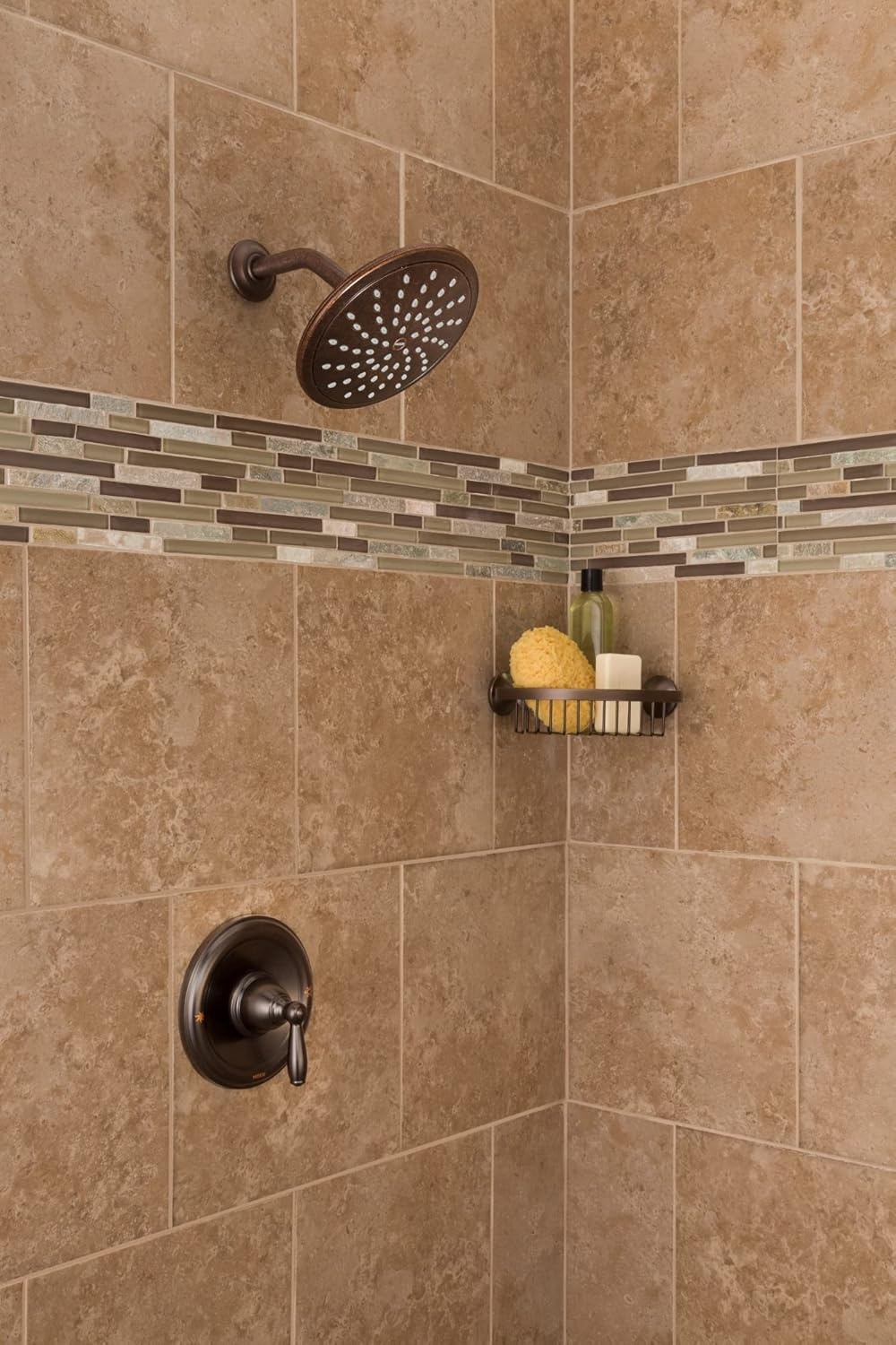 image:imageMoen 8Inch Fixed EcoPerformance Rainshower Showerhead Matte Black 6345EPBLOil Rubbed Bronze