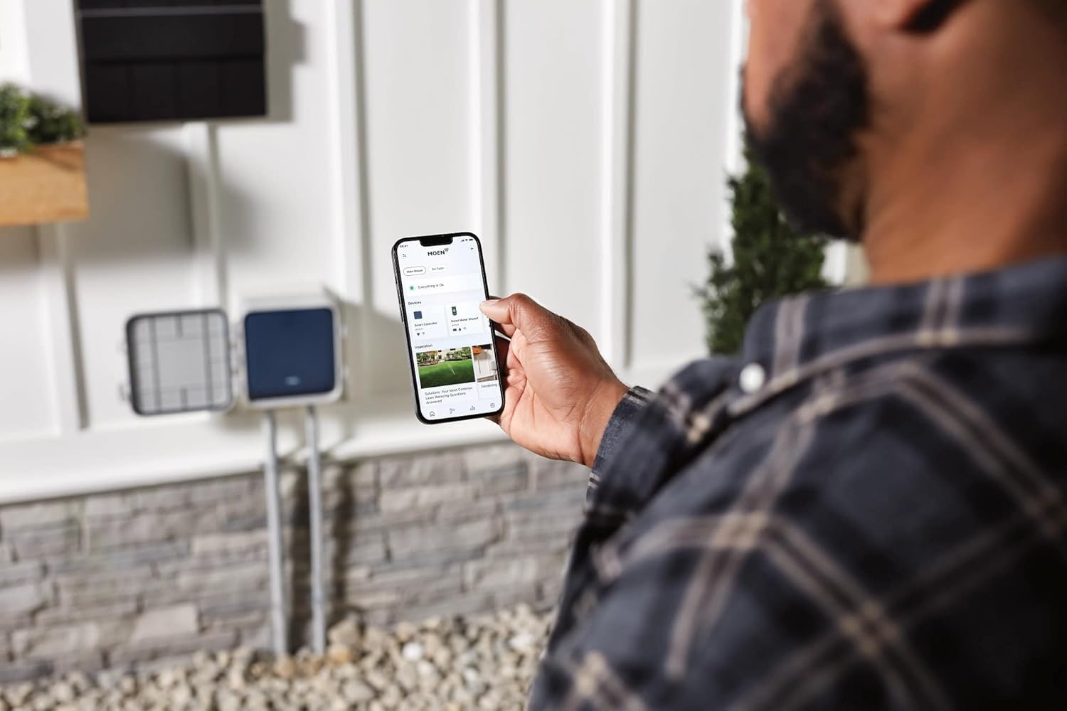 image:imageMoen 8Zone Smart Sprinkler Controller WiFi Connectible Smart Irrigation System with Automatic Water Timer WICNT008G1USA