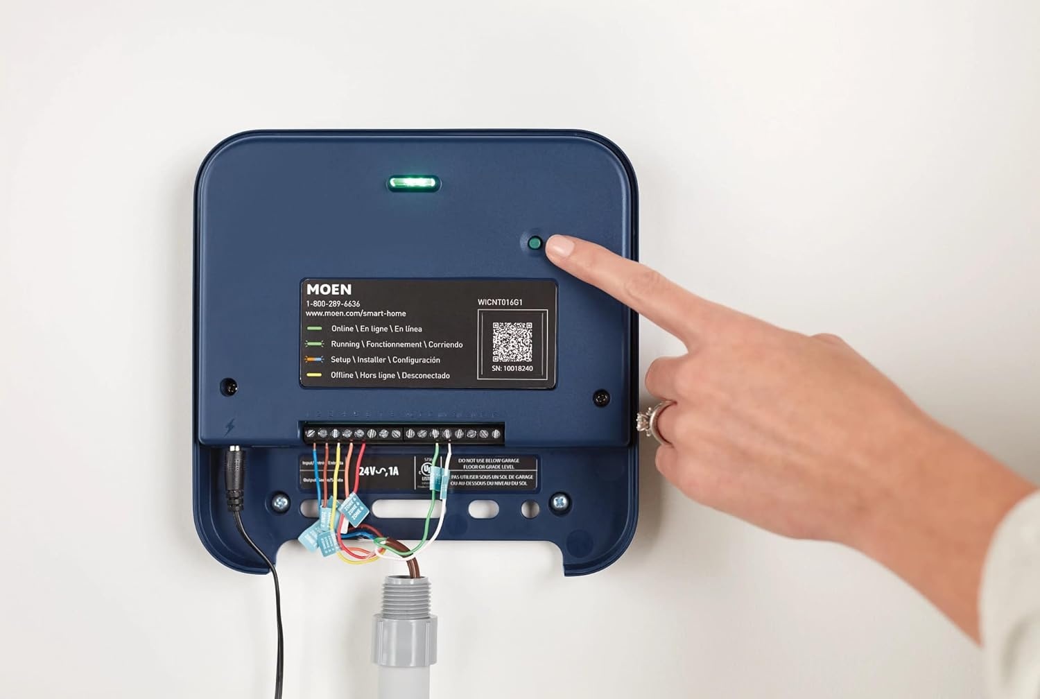 image:imageMoen 8Zone Smart Sprinkler Controller WiFi Connectible Smart Irrigation System with Automatic Water Timer WICNT008G1USA