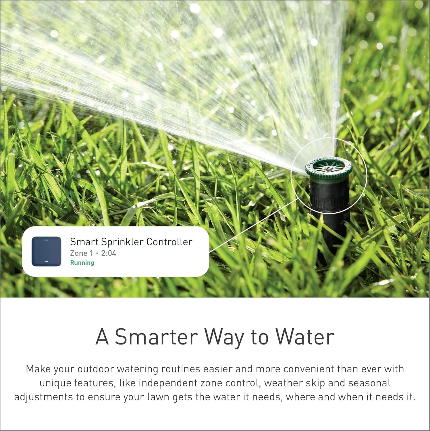 image:imageMoen 8Zone Smart Sprinkler Controller WiFi Connectible Smart Irrigation System with Automatic Water Timer WICNT008G1USA with 8 Moen Smart Wireless Soil Sensors