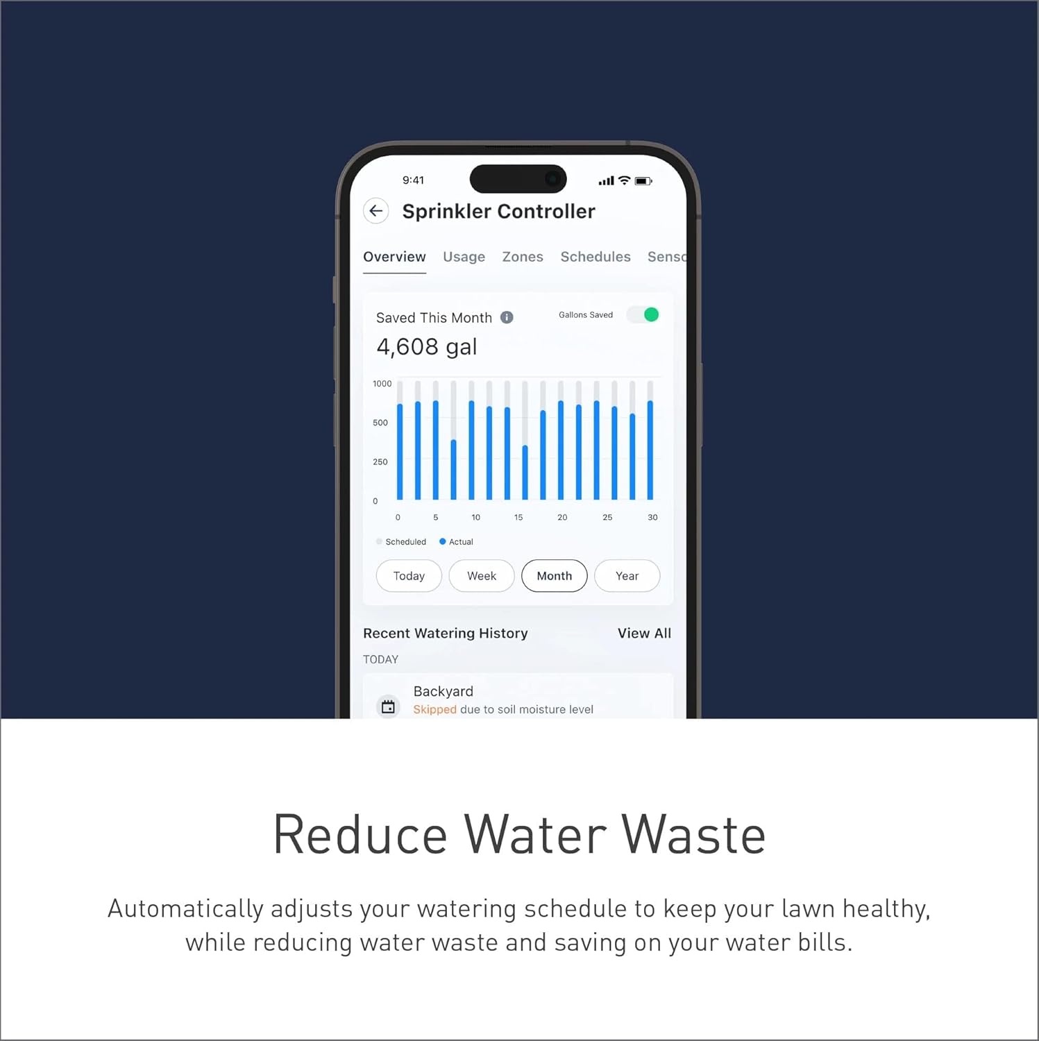 image:imageMoen 8Zone Smart Sprinkler Controller WiFi Connectible Smart Irrigation System with Automatic Water Timer WICNT008G1USA with 8 Moen Smart Wireless Soil Sensors