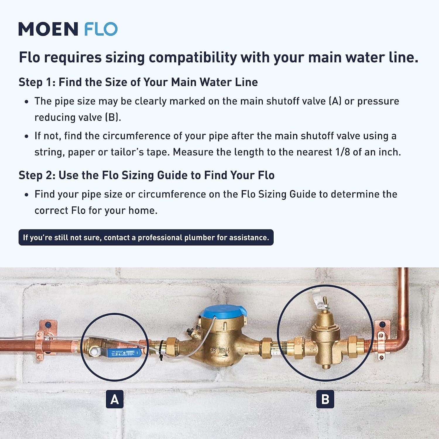 image:imageMoen 900002 Flo by Moen 114Inch Smart Water Shutoff with 920005 Flo by Moen Smart Water Detector 3PackShutoff Detector 3pack