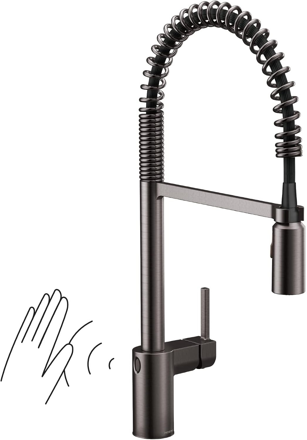 image:imageMoen Align Brushed Gold 3in1 Water Filtration PreRinse Spring Pull Down Kitchen Faucet Water Filter for Sink Faucet Sold Separately F5923BGBlack Stainless