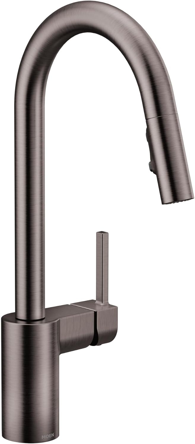 image:imageMoen Align Brushed Gold 3in1 Water Filtration PreRinse Spring Pull Down Kitchen Faucet Water Filter for Sink Faucet Sold Separately F5923BGBlack Stainless