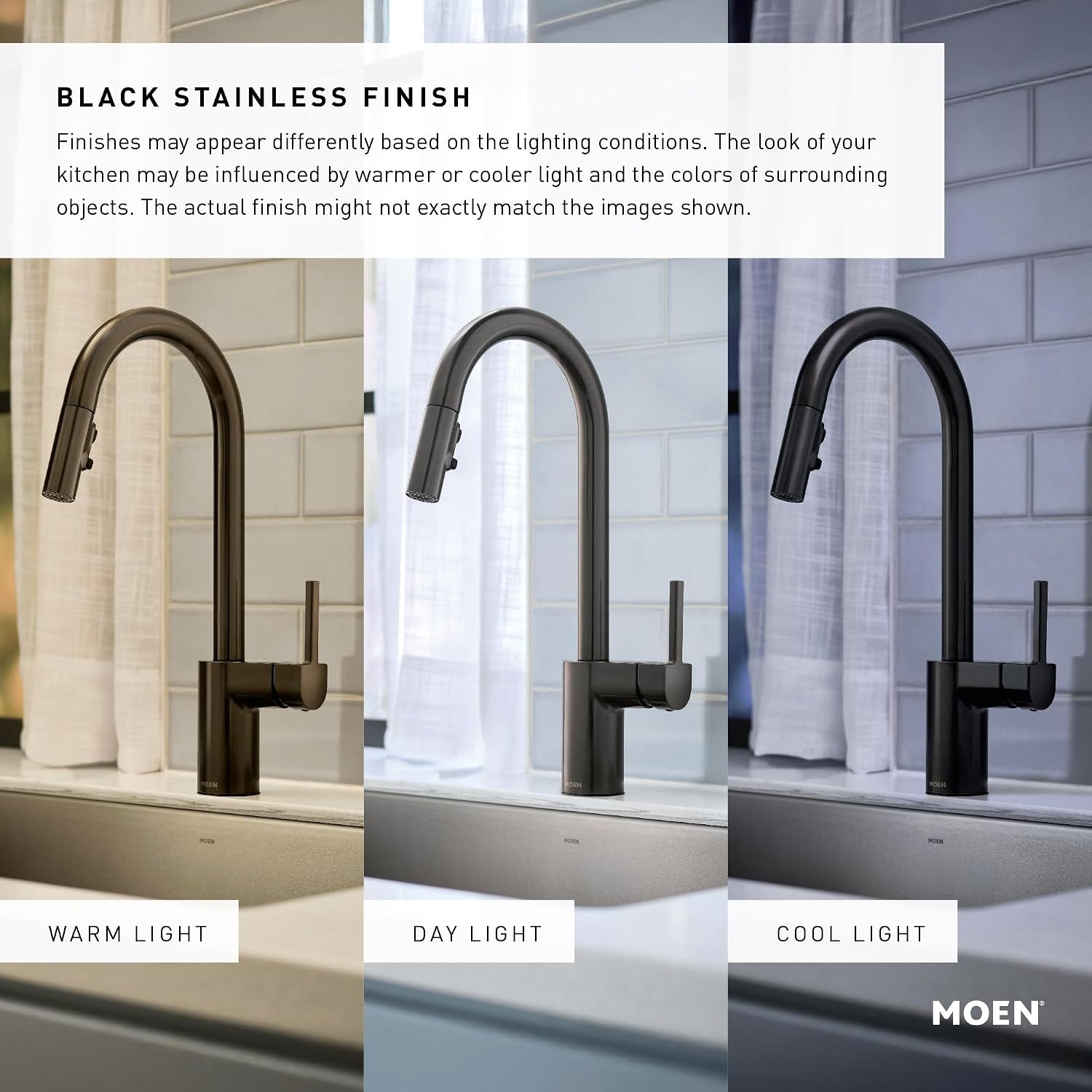 image:imageMoen Align Brushed Gold 3in1 Water Filtration PreRinse Spring Pull Down Kitchen Faucet Water Filter for Sink Faucet Sold Separately F5923BGBlack Stainless