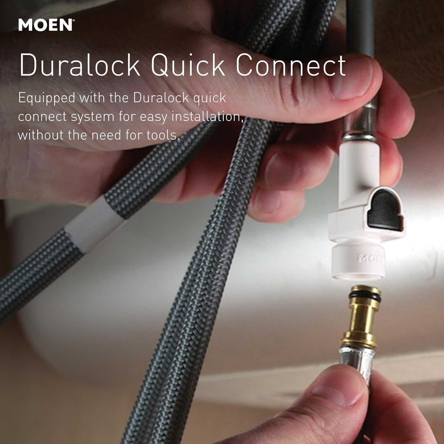 image:imageMoen Align Brushed Gold 3in1 Water Filtration PreRinse Spring Pull Down Kitchen Faucet Water Filter for Sink Faucet Sold Separately F5923BGBlack Stainless