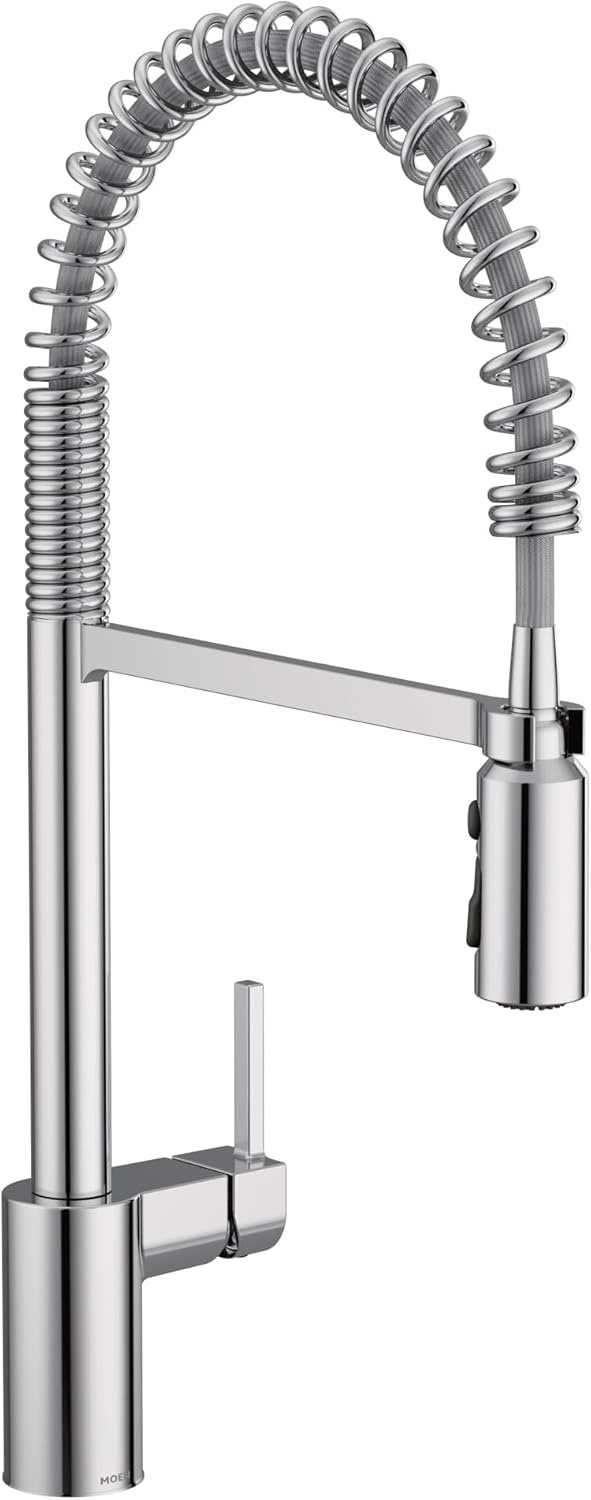 image:imageMoen Align Brushed Gold 3in1 Water Filtration PreRinse Spring Pull Down Kitchen Faucet Water Filter for Sink Faucet Sold Separately F5923BGChrome