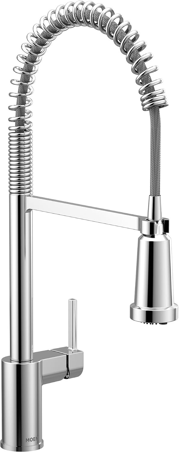 image:imageMoen Align Brushed Gold 3in1 Water Filtration PreRinse Spring Pull Down Kitchen Faucet Water Filter for Sink Faucet Sold Separately F5923BGChrome