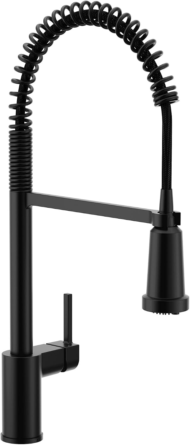 image:imageMoen Align Brushed Gold 3in1 Water Filtration PreRinse Spring Pull Down Kitchen Faucet Water Filter for Sink Faucet Sold Separately F5923BGMatte Black