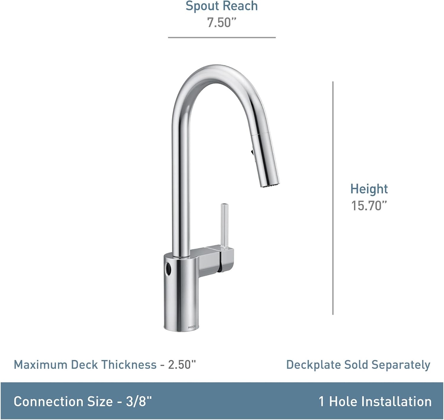 image:imageMoen Align Brushed Gold 3in1 Water Filtration PreRinse Spring Pull Down Kitchen Faucet Water Filter for Sink Faucet Sold Separately F5923BGMatte Black