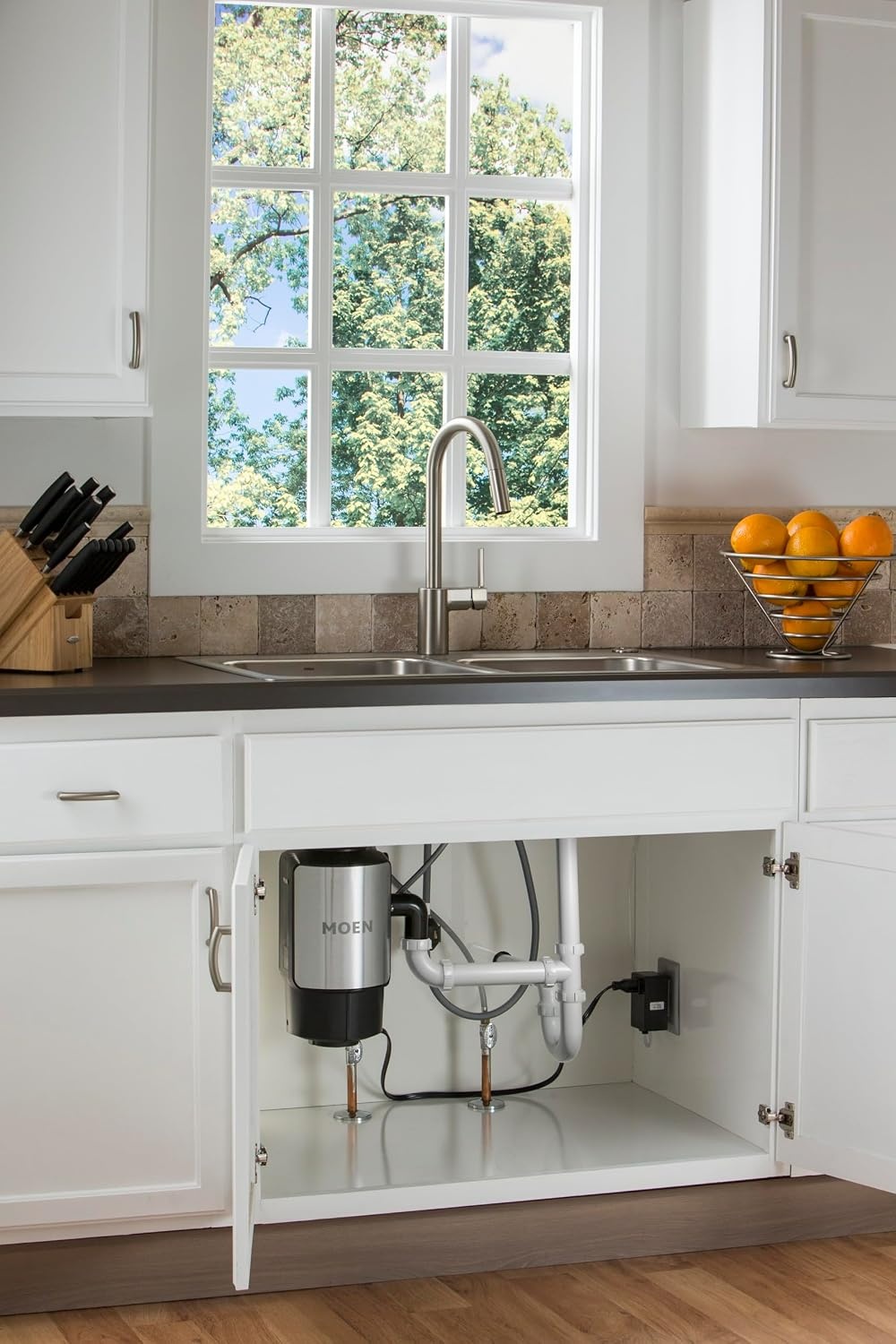 image:imageMoen Align Brushed Gold 3in1 Water Filtration PreRinse Spring Pull Down Kitchen Faucet Water Filter for Sink Faucet Sold Separately F5923BGSpot Resist Stainless