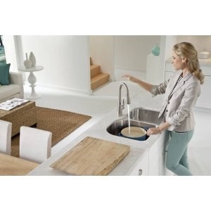 image:imageMoen Arbor Oil Rubbed Bronze Motionsense TwoSensor Touchless OneHandle Pulldown Kitchen Faucet Single Hole Kitchen Sink Faucet Featuring Power Boost for a Faster Clean 7594EORB