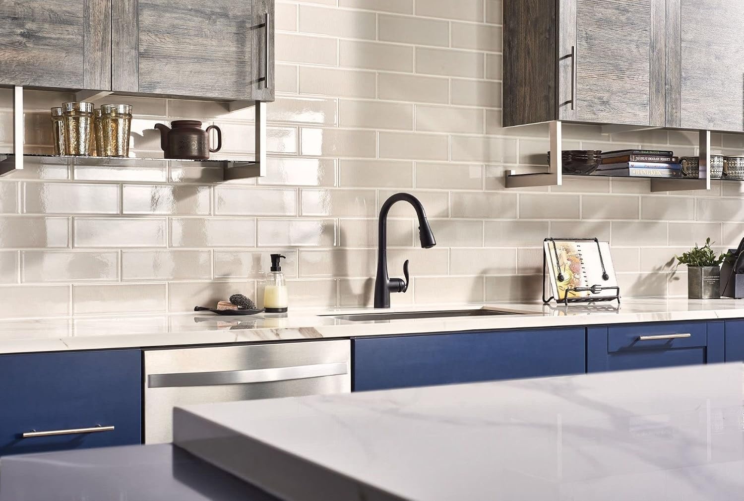 image:imageMoen Arbor Oil Rubbed Bronze Motionsense Wave Touchless OneHandle Pulldown Kitchen Faucet Featuring Power Clean 7594EWORBMatte Black