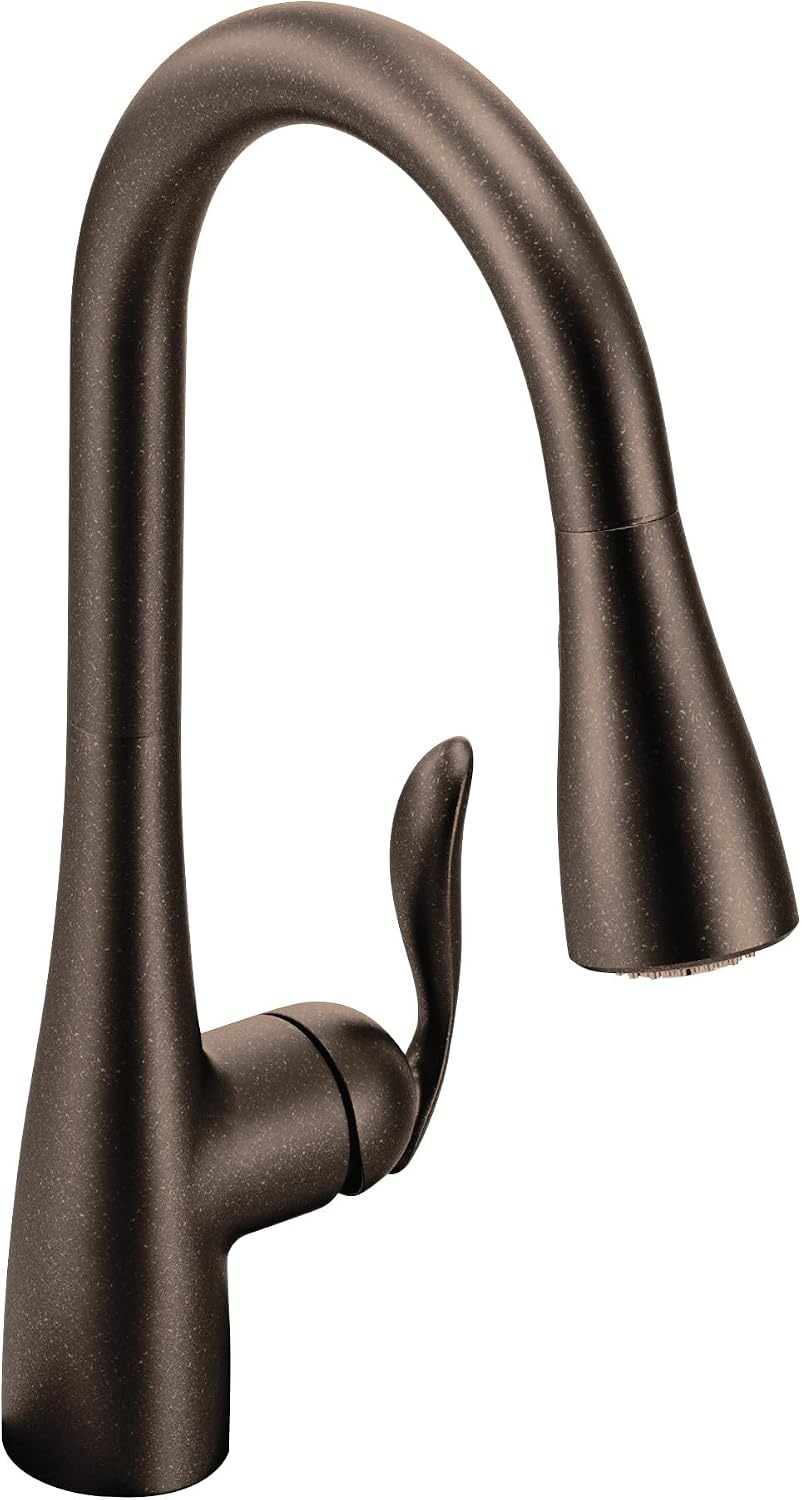 image:imageMoen Arbor Oil Rubbed Bronze Motionsense Wave Touchless OneHandle Pulldown Kitchen Faucet Featuring Power Clean 7594EWORBOil Rubbed Bronze