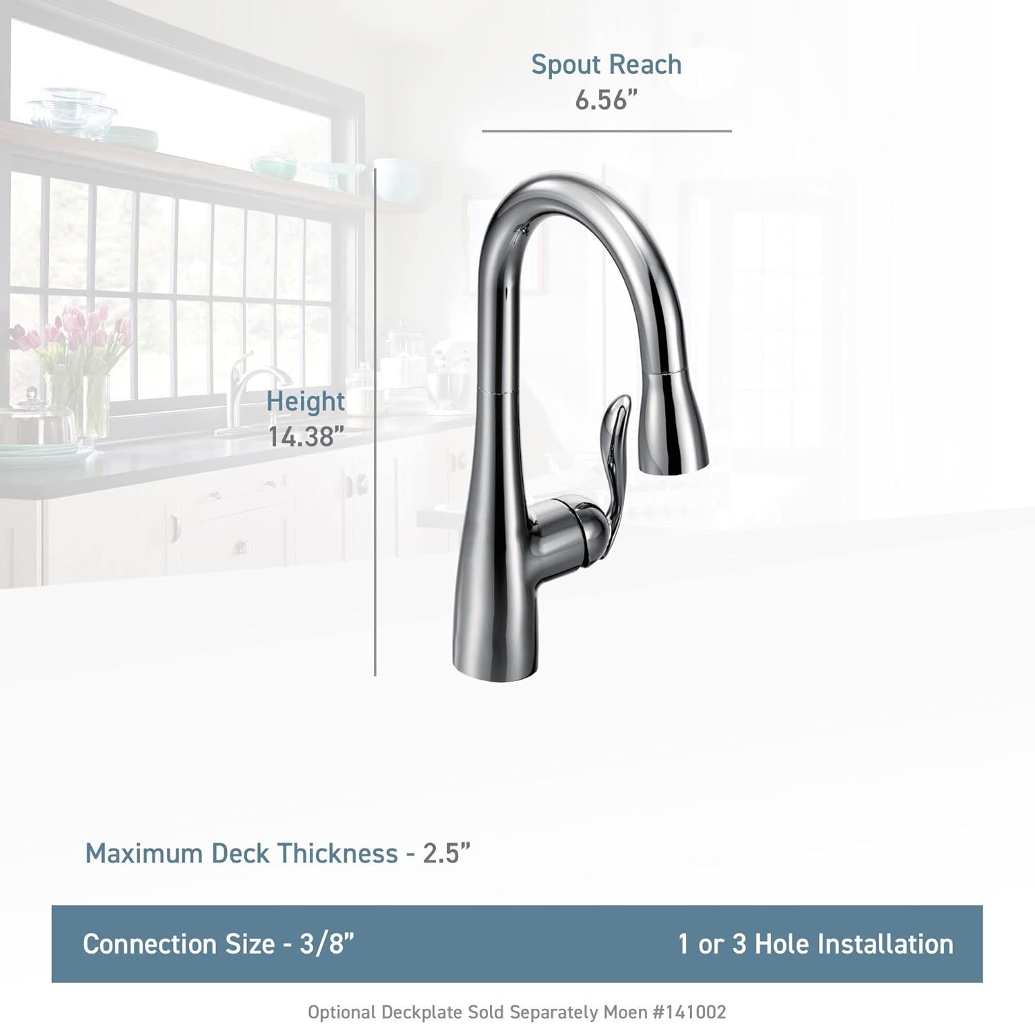 image:imageMoen Arbor Pulldown Bar Faucet with Reflex and Power Clean 5995SRS Pulldown bar faucet Reflex docking system Power Clean spray Spot resist stainless finish Onehandle controlMatte Black
