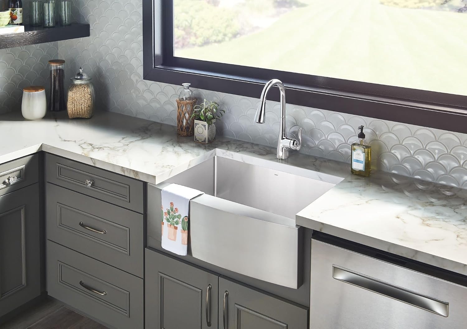 image:imageMoen Arbor Spot Resist Stainless Motionsense Wave Sensor Touchless OneHandle Single Hole Kitchen Sink Faucet 7594EWSRSChrome