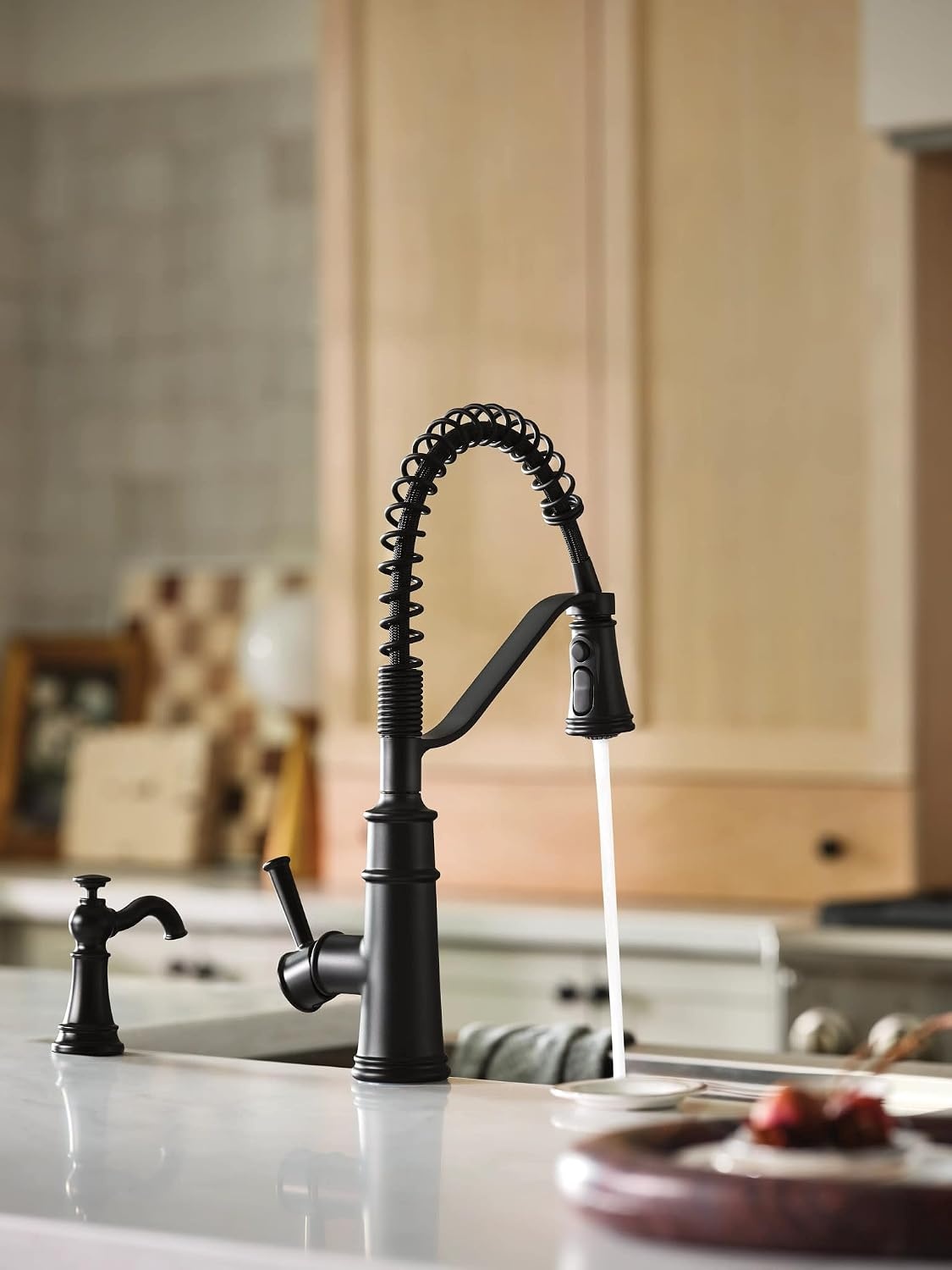 image:imageMoen Belfield Oil Rubbed Bronze Kitchen Faucet Modern Spring Kitchen Faucet with Power Boost PreRinse OneHandle Easy Installation 5927ORBMatte Black
