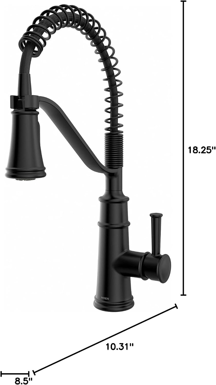image:imageMoen Belfield Oil Rubbed Bronze Kitchen Faucet Modern Spring Kitchen Faucet with Power Boost PreRinse OneHandle Easy Installation 5927ORBMatte Black