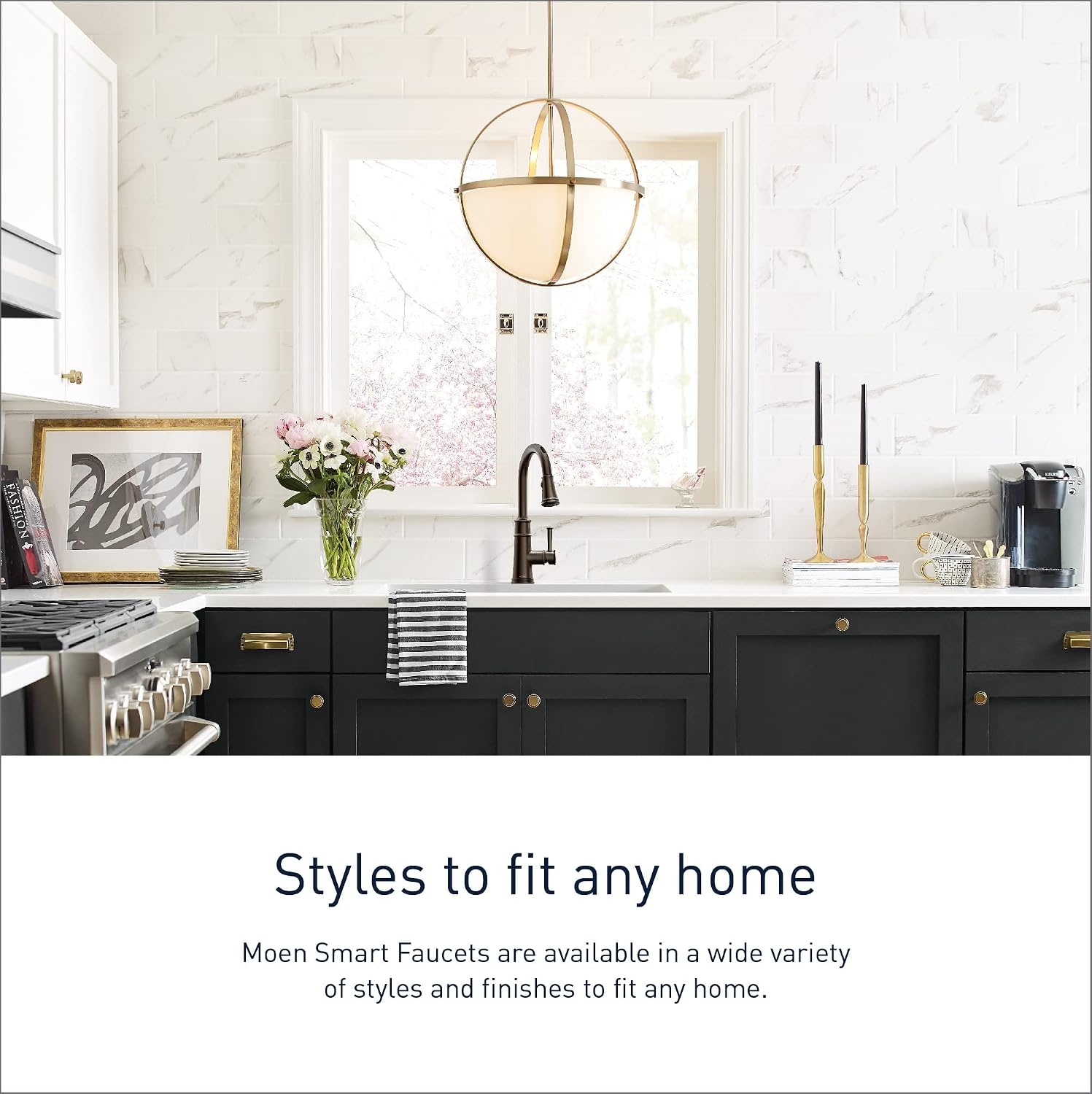image:imageMoen Belfield Oil Rubbed Bronze Motionsense Wave Sensor Touchless One Handle Pulldown Kitchen Faucet Featuring Power Clean 7260EWORBChrome