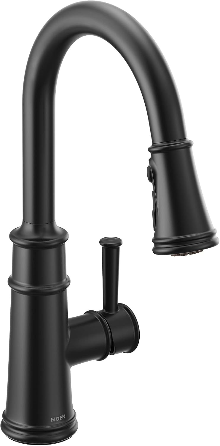 image:imageMoen Belfield Oil Rubbed Bronze Motionsense Wave Sensor Touchless One Handle Pulldown Kitchen Faucet Featuring Power Clean 7260EWORBMatte Black