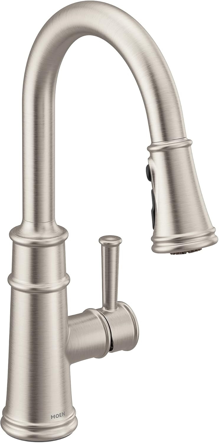 image:imageMoen Belfield Oil Rubbed Bronze Motionsense Wave Sensor Touchless One Handle Pulldown Kitchen Faucet Featuring Power Clean 7260EWORBSpot Resist Stainless