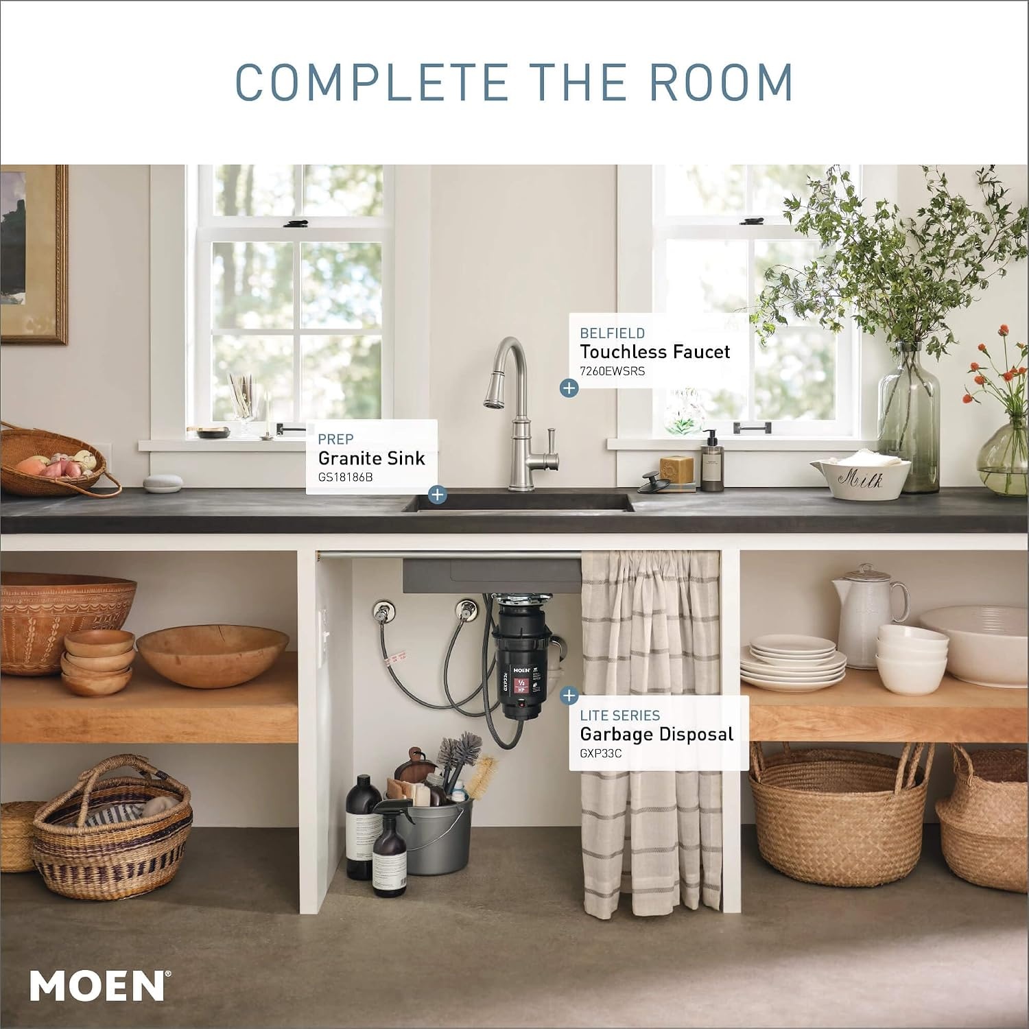 image:imageMoen Belfield Oil Rubbed Bronze Motionsense Wave Sensor Touchless One Handle Pulldown Kitchen Faucet Featuring Power Clean 7260EWORBSpot Resist Stainless