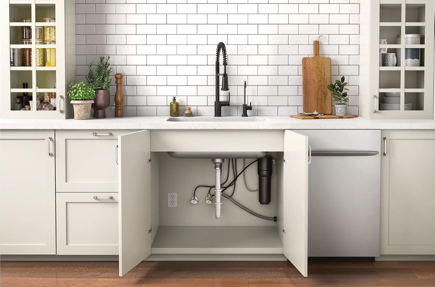 image:imageMoen Black Single Stage Under Sink Advanced Water Filtration System F9800
