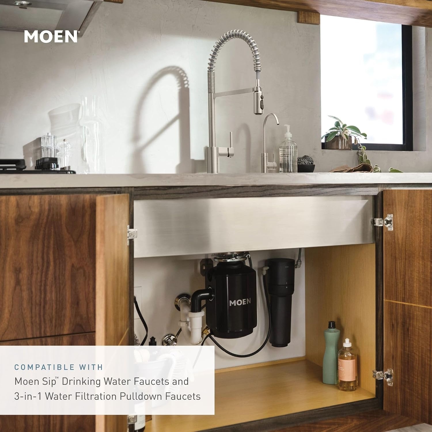 image:imageMoen Black Single Stage Under Sink Advanced Water Filtration System F9800