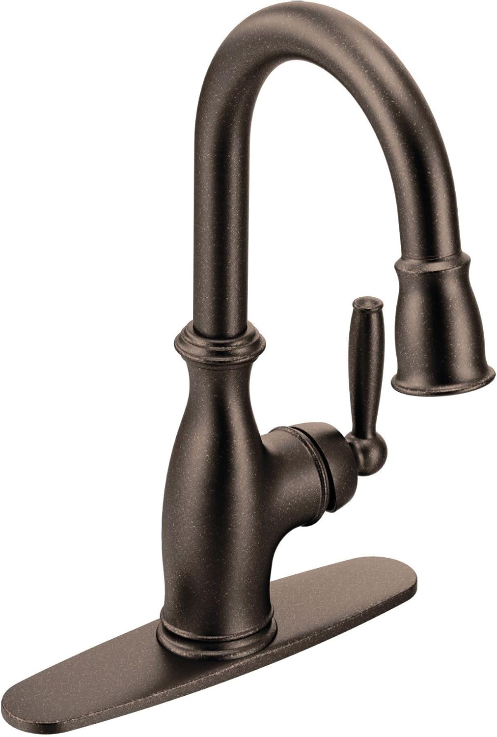 image:imageMoen Brantford Oil Rubbed Bronze Traditional OneHandle HighArc Pulldown Bar Faucet with Reflex Docking System and Power Clean 5985ORBOil Rubbed Bronze