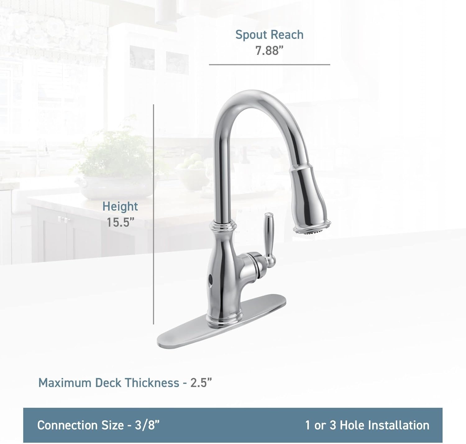image:imageMoen Brantford Oil Rubbed Bronze Traditional OneHandle Kitchen Faucet with Pulldown Sprayer Featuring Power Boost and Reflex Docking System 7185ORBOil Rubbed Bronze