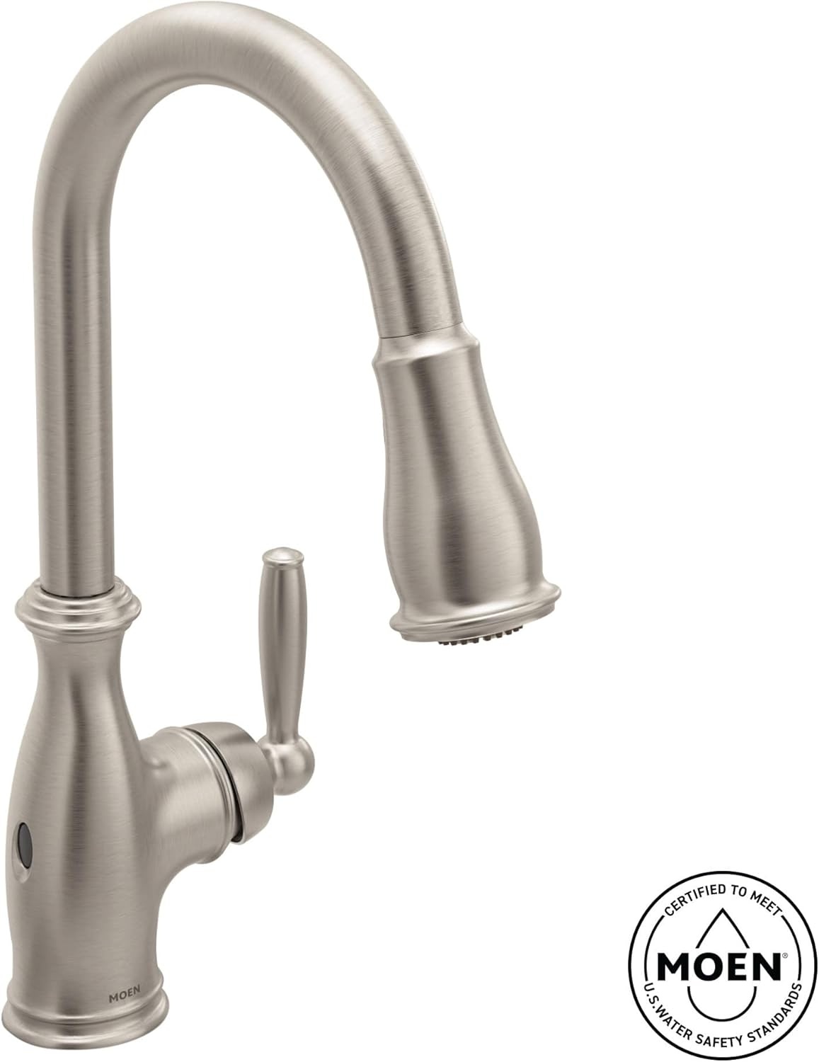 image:imageMoen Brantford Oil Rubbed Bronze Traditional OneHandle Kitchen Faucet with Pulldown Sprayer Featuring Power Boost and Reflex Docking System 7185ORBSpot Resist Stainless