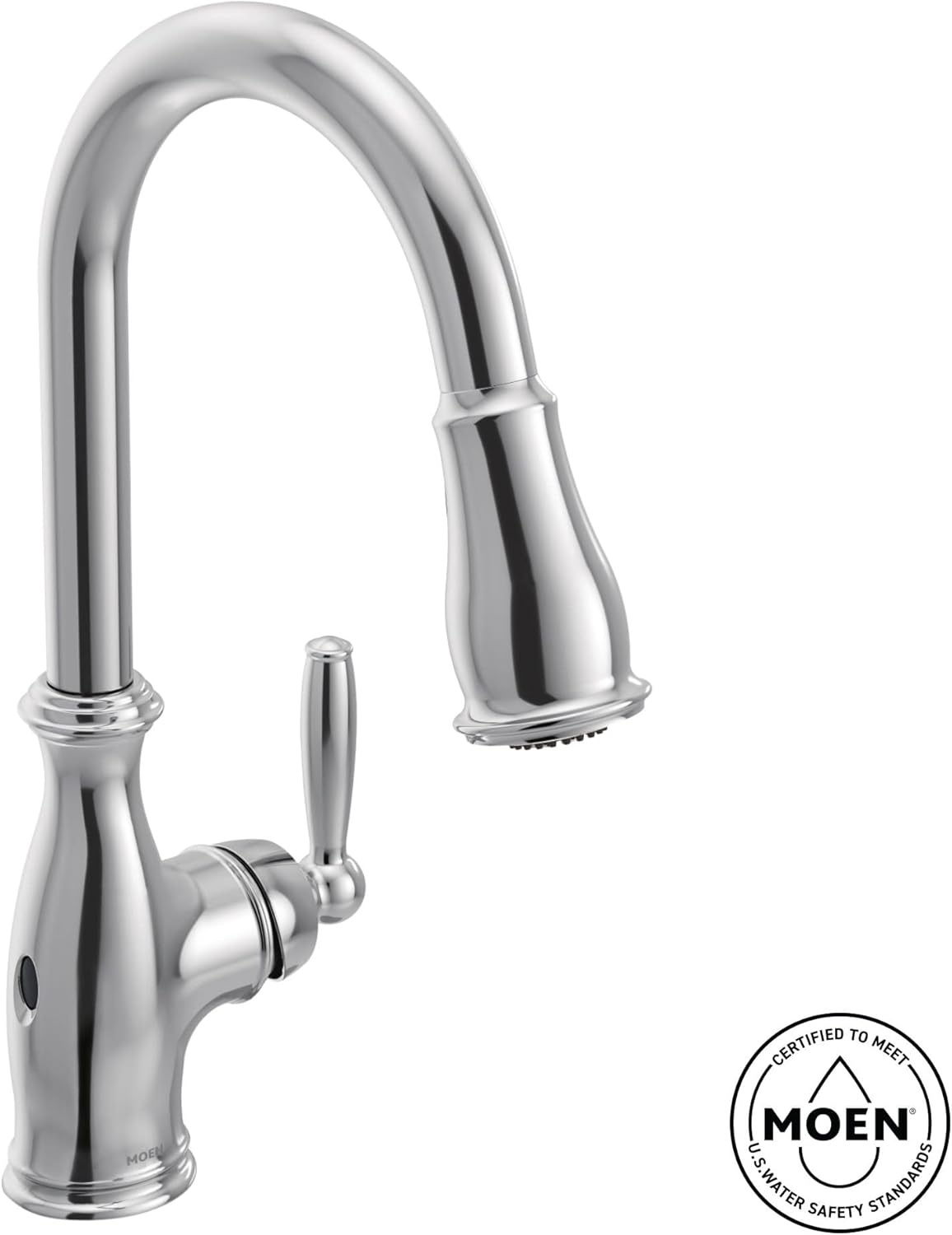 image:imageMoen Brantford Oil Rubbed Bronze Traditional OneHandle Kitchen Faucet with Pulldown Sprayer Featuring Power Boost and Reflex Docking System 7185ORBSpot Resist Stainless