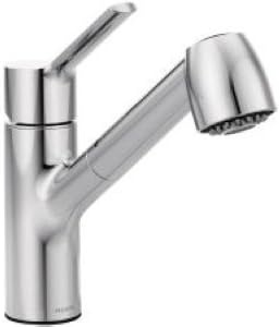 image:imageMoen Chrome Method OneHandle Pullout Modern Kitchen Faucet with Power Clean 7585CChrome