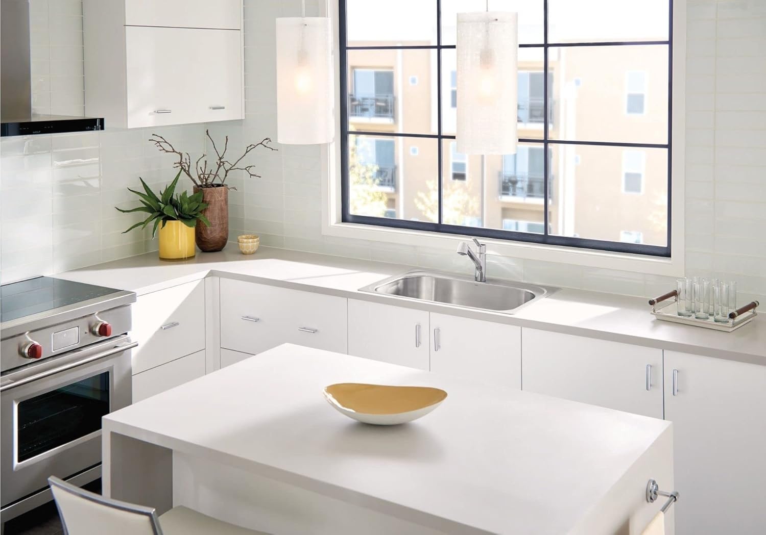 image:imageMoen Chrome Method OneHandle Pullout Modern Kitchen Faucet with Power Clean 7585CSpot Resist Stainless