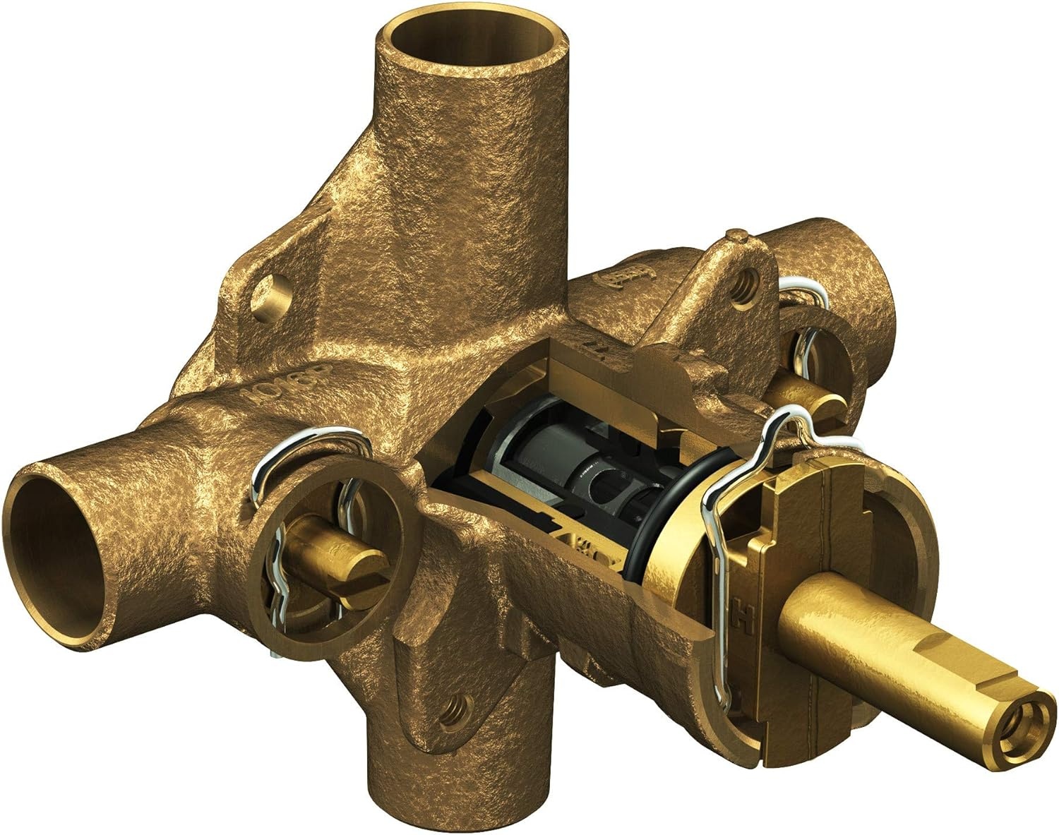 image:imageMoen Commercial PosiTemp Pressure Balancing Shower Valve with Stops 12Inch Sweat CC Connections and 14 Turn Stops 8371HDPack of 1