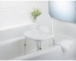 image:imageMoen DN7060 Home Care 22Inch W x 1925Inch D Adjustable Height Bath Safety Shower Chair Glacier