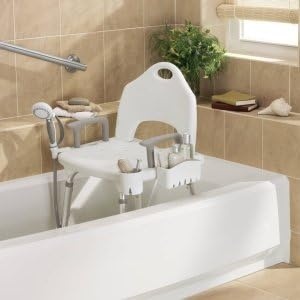 image:imageMoen DN7060 Home Care 22Inch W x 1925Inch D Adjustable Height Bath Safety Shower Chair Glacier